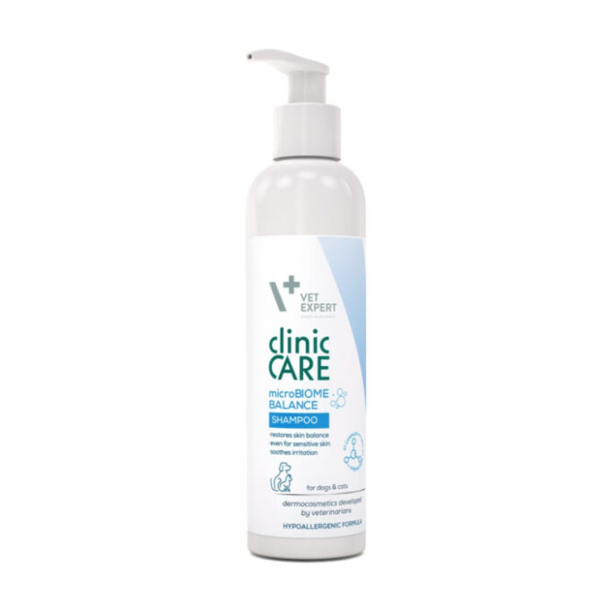 Vet Expert, sampon dermatocosmetic pentru caini si pisci CLINIC CARE MICROBIOME BALANCE,  250ml