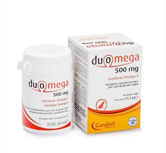 Duomega Dogs 30 softgel capsules 500 mg ,   Suport Omega 3 pentru caini