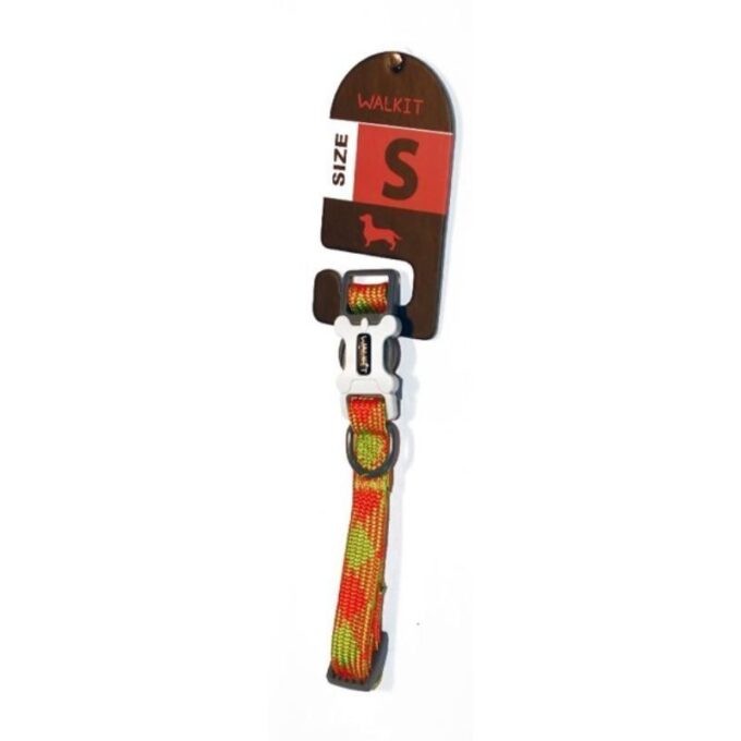 Walkit Zgarda Caine Tubular Multicolor Portocaliu, 1.6x25-35 cm