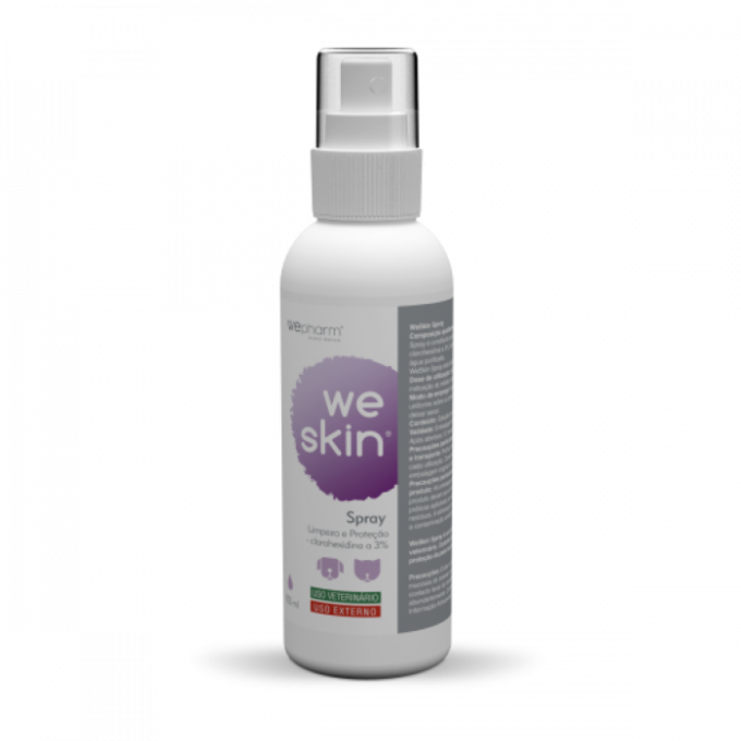 Weskin, spray antiseptic cu clorhexidina, pentru caini si pisici, 100 ml